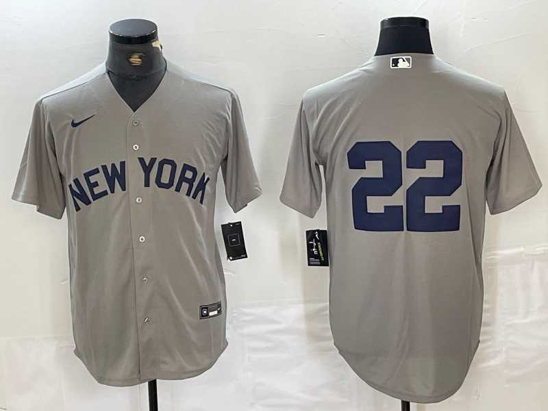 Men's New York Yankees #22 Juan Soto 2021 Grey Field of Dreams Cool Base Stitched Baseball Jersey,We sell and wholesale Men's New York Yankees #22 Juan Soto 2021 Grey Field of Dreams Cool Base Stitched Baseball Jersey on line form chian!